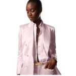 TOM FORD STAMPED CROCODILE LEATHER 15 MM BAR BELT IVORY