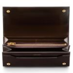 TOM FORD PALMELLATO EFFECT LEATHER CONTINENTAL WALLET SADDLE BROWN