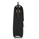 TOM FORD SHINY STAMPED CROCODILE LEATHER CLASSIC TF CARD HOLDER BLACK