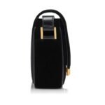TOM FORD VELVET WALLIS E/W SHOULDER BAG BLACK