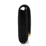 TOM FORD SHINY STAMPED CROCODILE LEATHER WALLIS WALLET ON STRAP