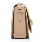 TOM FORD PALMELLATO-EFFECT LEATHER MEDIUM SHOULDER BAG LIGHT BEIGE