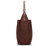 TOM FORD LEATHER MONARCH LARGE HOBO SADDLE BROWN