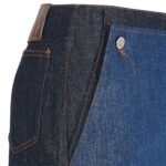 FENDI SHORTS BLUE TWO-TONE DENIM