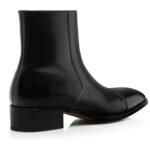 TOM FORD BURNISHED LEATHER HAINAUT ZIP BOOT