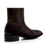 TOM FORD BURNISHED LEATHER HAINAUT ZIP BOOT