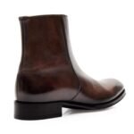 TOM FORD BURNISHED LEATHER EDGAR ZIP BOOT BRUNO