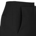 FENDI BLACK GRAIN DE POUDRE WOOL SHORTS