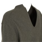 FENDI SWEATER DARK GREEN CASHMERE PULLOVER