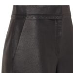 FENDI BLACK LEATHER SHORTS