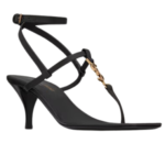 SAINT LAURENT CASSANDRA SANDALS IN SMOOTH LEATHER
