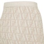 FENDI FF CASHMERE AND WOOL MINI SKIRT