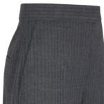 FENDI PANTS GRAY PINSTRIPED WOOL PANTSY