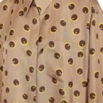FENDI LIGHT BROWN PRINTED SILK SHIRT