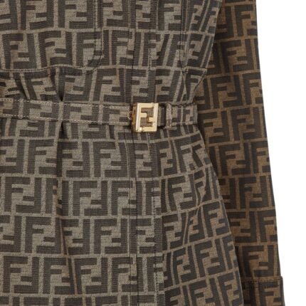 FENDI BROWN CANVAS GO-TO JACKET