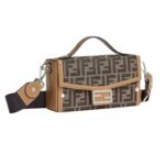 FENDI SOFT TRUNK BAGUETTE FF JACQUARD FABRIC BAG