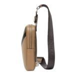 FENDI DIAGONAL BELT BAG BROWN FF CANVAS BELT BAG