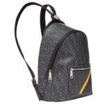 FENDI DIAGONAL CHIODO MEDIUM FF CANVAS BACKPACK