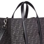 FENDI FF JACQUARD SHOPPER FABRIC BAG