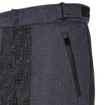 FENDI SKI PANTS BLUE FF JACQUARD PANTS