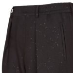 FENDI BLACK WOOL AND SEQUIN PANTS