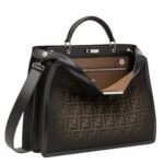 FENDI PEEKABOO ISEEU MEDIUM BROWN FF JACQUARD BAG