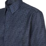 FENDI BLOUSON BLUE FF JACQUARD GO TO JACKET