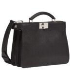 FENDI PEEKABOO ISEEU SMALL BLACK LEATHER BAG