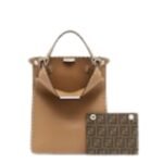 FENDI PEEKABOO ISEEU X-LITE SMALL BEIGE SELLERIA BAG WITH 524 HAND-SEWN STITCHES