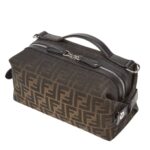 FENDI ECLISSI SIESTA SMALL BROWN FF JACQUARD BAG