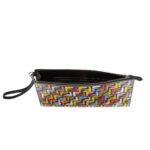 FENDI FF FLAT LUNAR NEW YEAR BLACK LEATHER POUCH