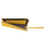 FENDI SMALL YELLOW SELLERIA POUCH WITH 312 HAND-SEWN STITCHES