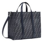 FENDI SHOPPER BLUE FF JACQUARD BAG
