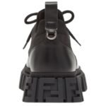 FENDI FORCE LACE-UPS BLACK LEATHER