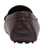 FENDI O LOCK FF JACQUARD AND LEATHER DRIVING SHOES