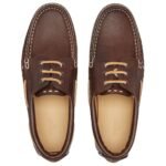 FENDI DECK BROWN LEATHER LACE UP