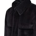 FENDI NAVY BLUE MINK BLOUSON