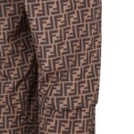 FENDI BROWN NYLON PANTS