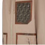 FENDI BLOUSON BEIGE FABRIC PARKA
