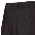 FENDI BLACK WOOL AND SEQUIN PANTS