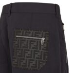 FENDI BLACK GABARDINE PANTS