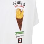 FENDI WHITE COTTON FENDILICIOUS T-SHIRT
