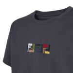 FENDI DARK GRAY COTTON T-SHIRT