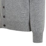 FENDI GRAY WOOL CARDIGAN