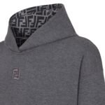 FENDI DARK GRAY COTTON SWEATSHIRT