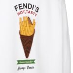FENDI WHITE COTTON FENDILICIOUS SWEATSHIRT