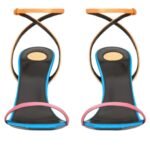 SAINT LAURENT DOMINIQUE SANDALS IN SATIN CREPE