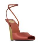 SAINT LAURENT LA SCANDALE WEDGES IN SATIN CREPE