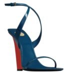 SAINT LAURENT SALOMÉ WEDGES IN PATENT LEATHER