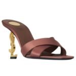SAINT LAURENT OPYUM MULES IN SATIN CREPE